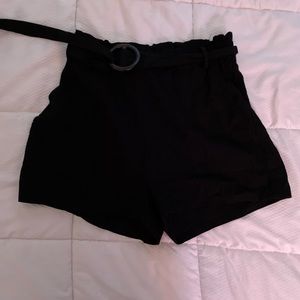 Black buckled shorts